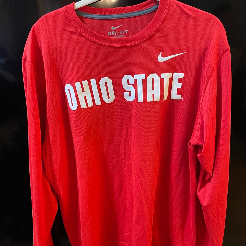 Nike DriFit OHIO STATE BUCKEYES Long Sleeve T-Shirt — Mens XL